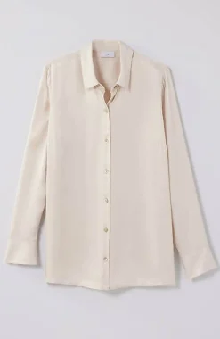 Satin Button-Front Shirt | Jjill