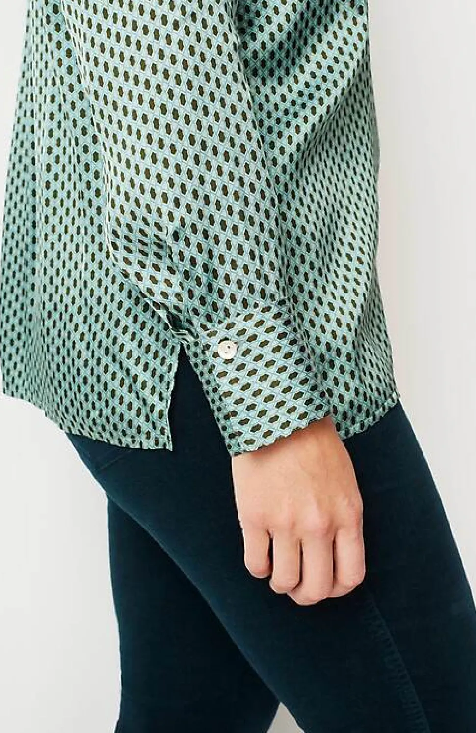 Satin Button-Front Shirt | Jjill