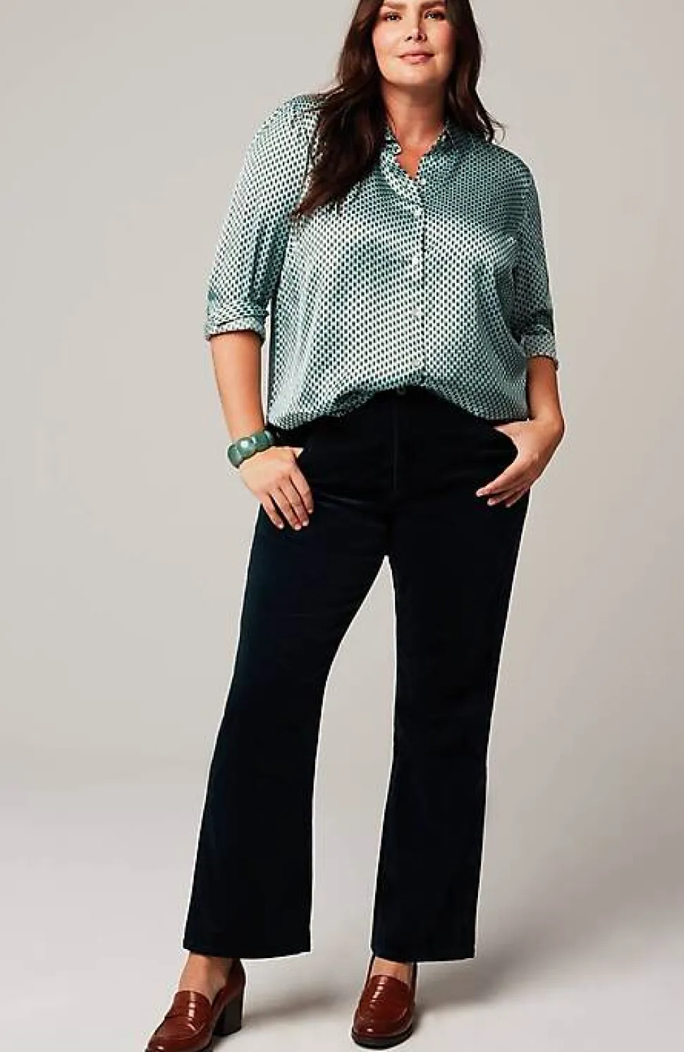 Satin Button-Front Shirt | Jjill