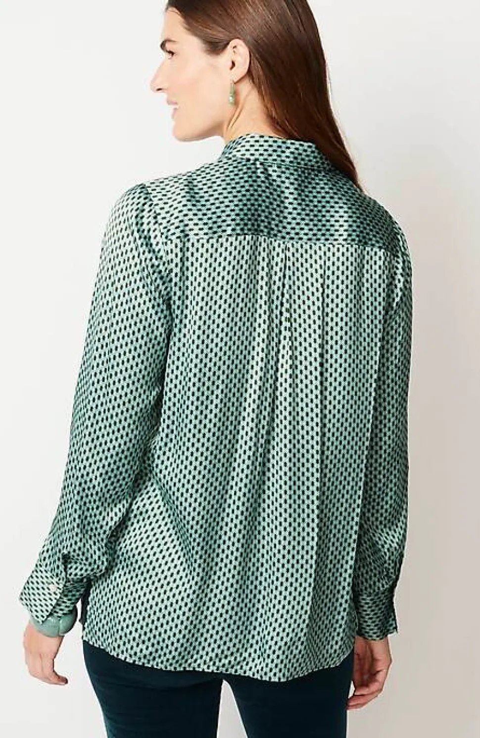 Satin Button-Front Shirt | Jjill