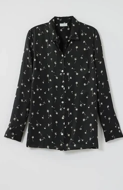Satin Button-Front Shirt | Jjill