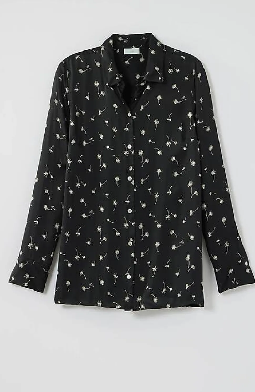 Satin Button-Front Shirt | Jjill
