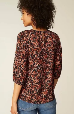 Satin Puff-Sleeve Top | Jjill