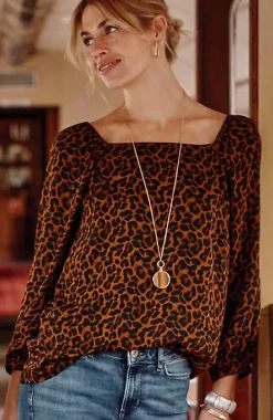 Satin Square-Neck Top | Jjill