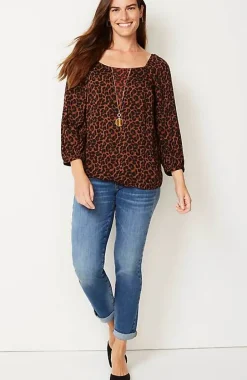Satin Square-Neck Top | Jjill