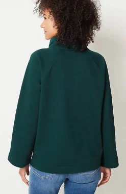 Seamed Fleece Mock-Neck Top | Jjill
