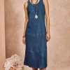 Seamed Indigo Midi Dress | Jjill