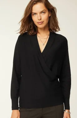 Seamed Wrap Sweater | Jjill