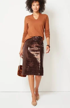 Sequin Pull-On Skirt | Jjill