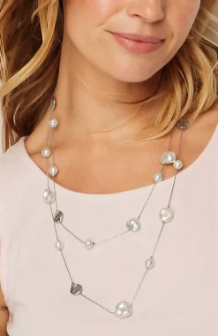 Serene Escape Pearl Station Necklace | Jjill