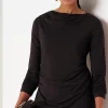 Shirred-Waist Draped Top | Jjill