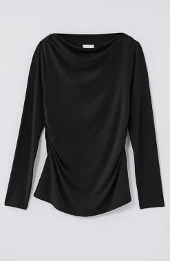 Shirred-Waist Draped Top | Jjill