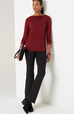 Shirred-Waist Draped Top | Jjill
