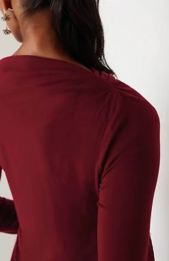 Shirred-Waist Draped Top | Jjill