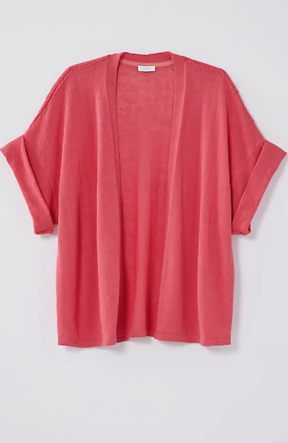 Short Cuffed-Sleeve Open-Front Cardi | Jjill