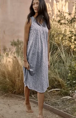 Sleep Ultrasoft Henley Gown | Jjill