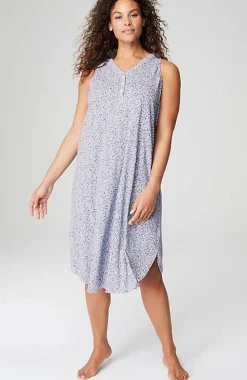Sleep Ultrasoft Henley Gown | Jjill