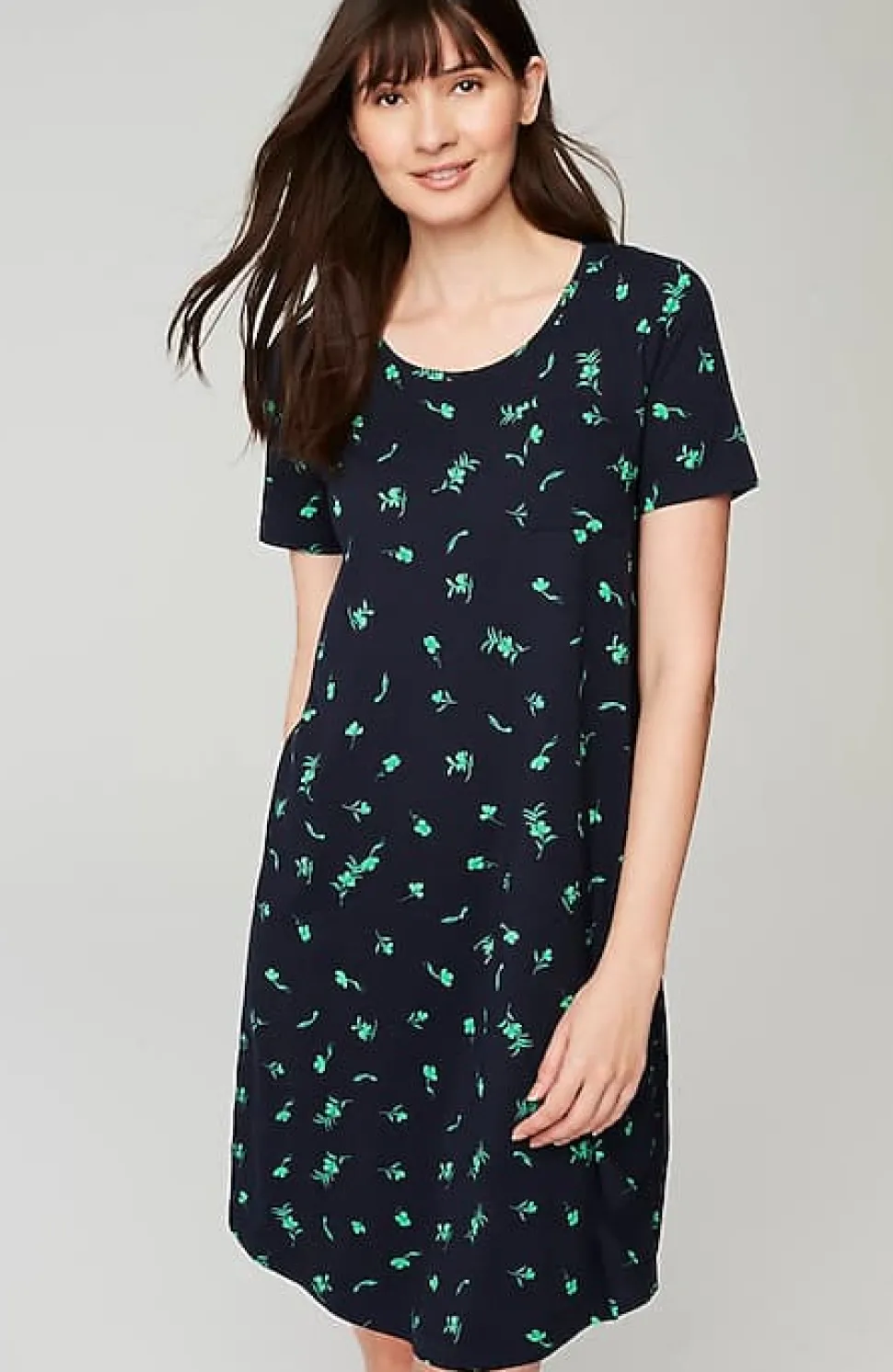 Sleep Ultrasoft Patch-Pocket Gown | Jjill