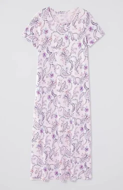Sleep Ultrasoft Pleat-Back Long Gown | Jjill