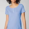 Sleep Ultrasoft Short-Sleeve Henley | Jjill