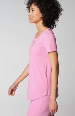 Sleep Ultrasoft Short-Sleeve Henley | Jjill