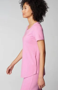 Sleep Ultrasoft Short-Sleeve Henley | Jjill