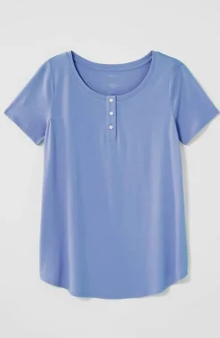 Sleep Ultrasoft Short-Sleeve Henley | Jjill