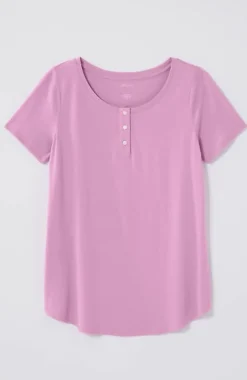 Sleep Ultrasoft Short-Sleeve Henley | Jjill