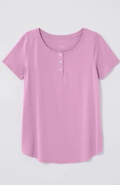 Sleep Ultrasoft Short-Sleeve Henley | Jjill