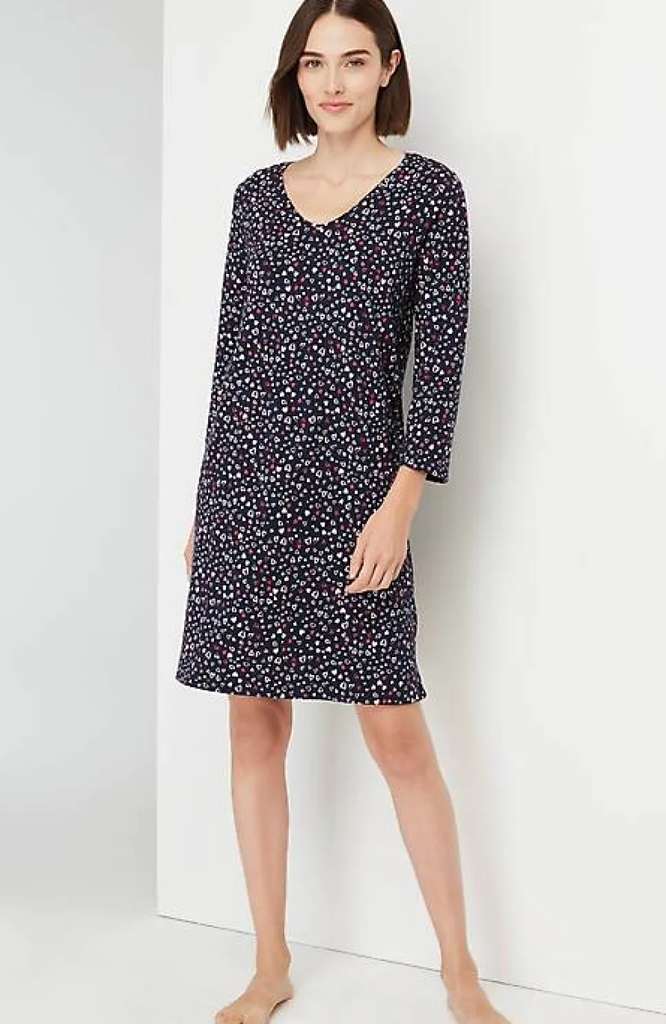 Sleep Ultrasoft 3/4-Sleeve Gown | Jjill