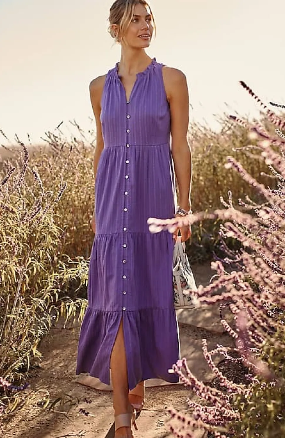 Sleeveless Tiered Maxi Dress | Jjill
