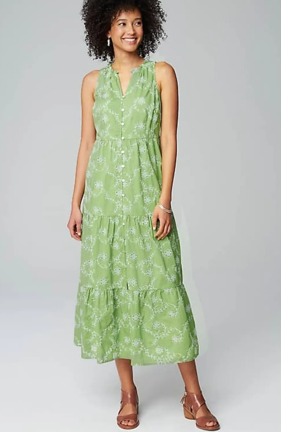 Sleeveless Tiered Maxi Dress | Jjill