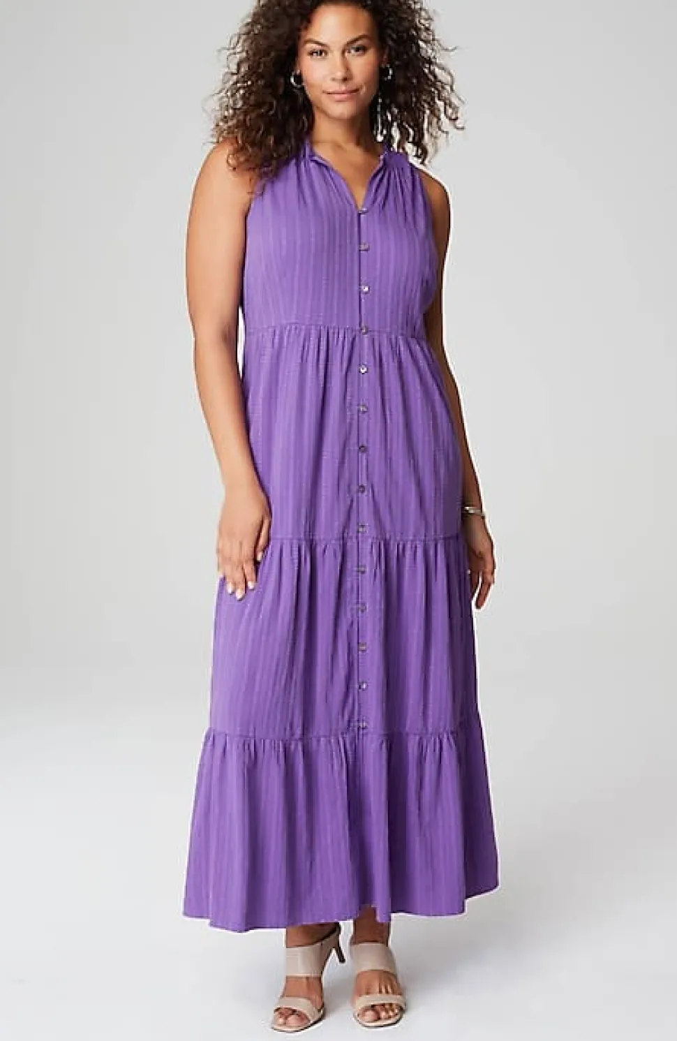 Sleeveless Tiered Maxi Dress | Jjill