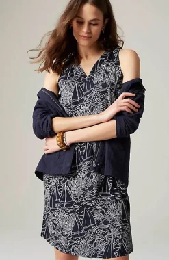 Sleeveless V-Neck Knit Dress | Jjill