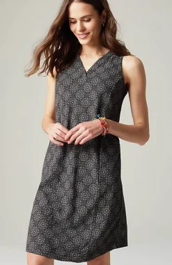Sleeveless V-Neck Knit Dress | Jjill