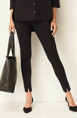 Slit-Hem Ponte Leggings | Jjill