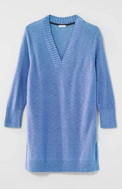 Slub Rib-Trimmed Sweater Tunic | Jjill