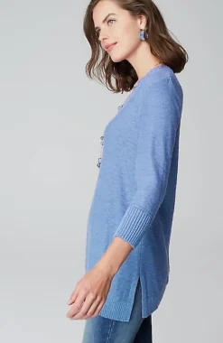 Slub Rib-Trimmed Sweater Tunic | Jjill