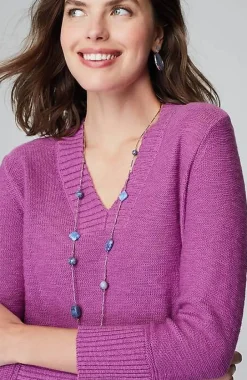 Slub Rib-Trimmed Sweater Tunic | Jjill