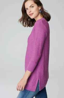Slub Rib-Trimmed Sweater Tunic | Jjill