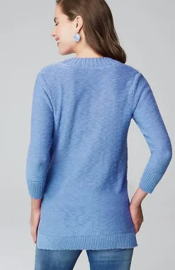 Slub Rib-Trimmed Sweater Tunic | Jjill