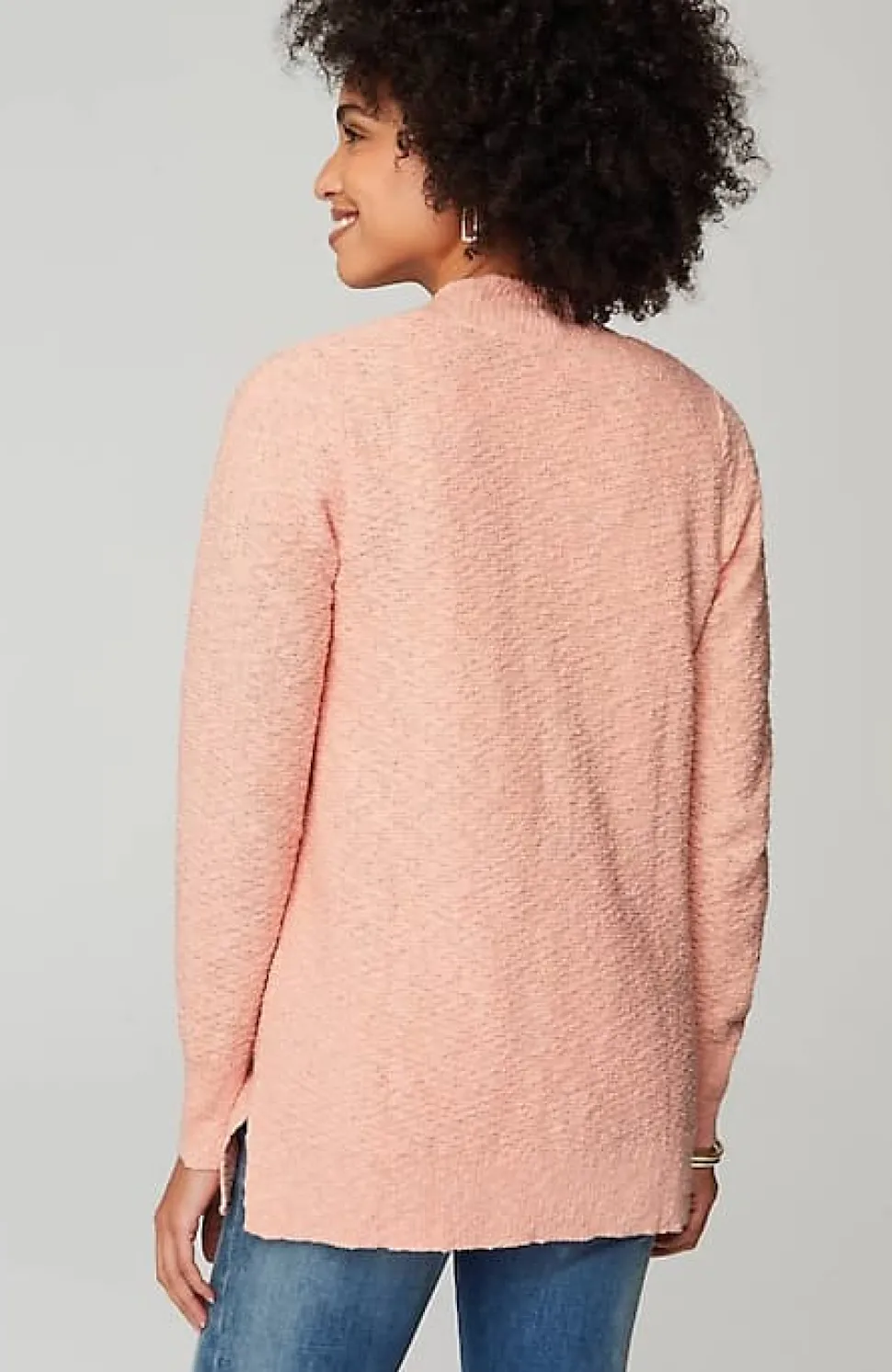 Slub-Textured Button-Front Cardi | Jjill