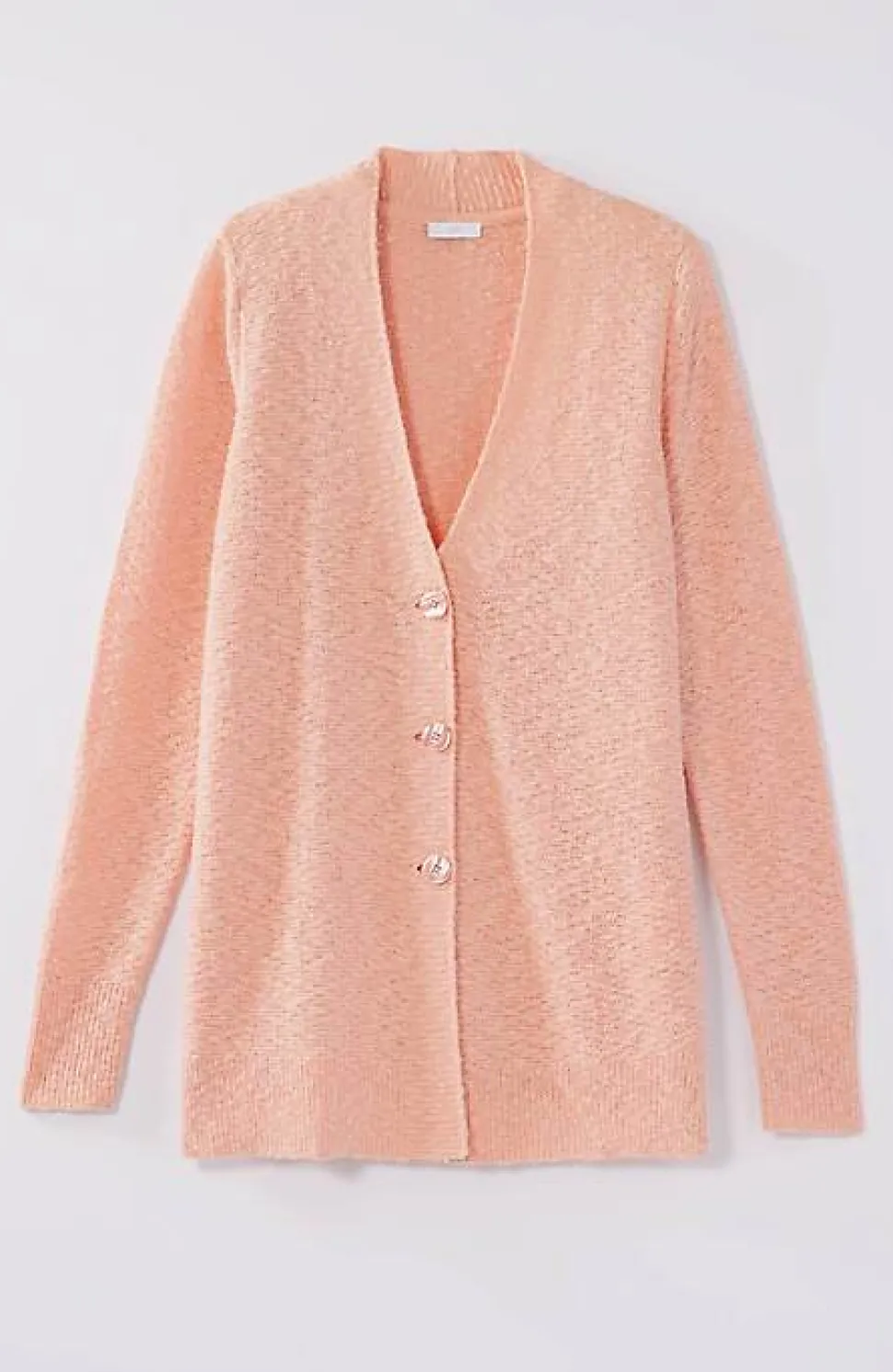 Slub-Textured Button-Front Cardi | Jjill