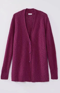 Slub-Textured Button-Front Cardi | Jjill
