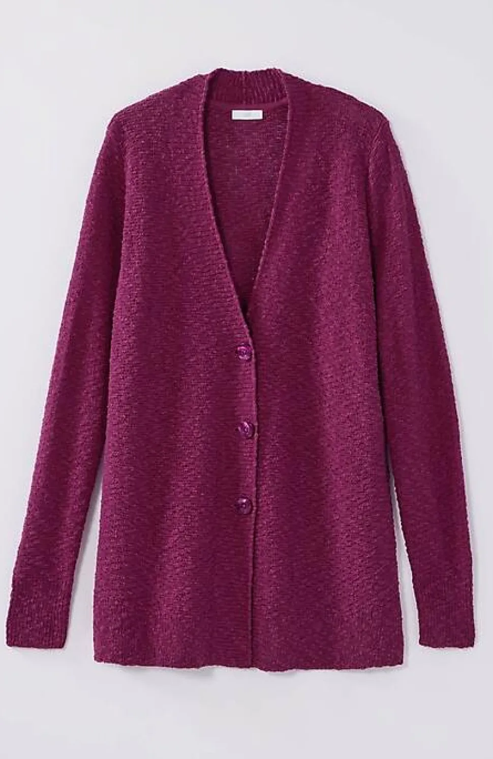 Slub-Textured Button-Front Cardi | Jjill