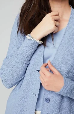 Slub-Textured Button-Front Cardi | Jjill