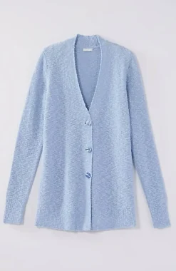 Slub-Textured Button-Front Cardi | Jjill