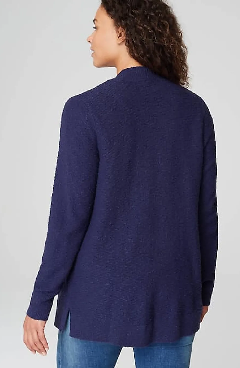 Slub-Textured Button-Front Cardi | Jjill