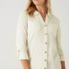 Slub-Textured Patch-Pocket Tunic | Jjill