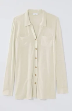 Slub-Textured Patch-Pocket Tunic | Jjill
